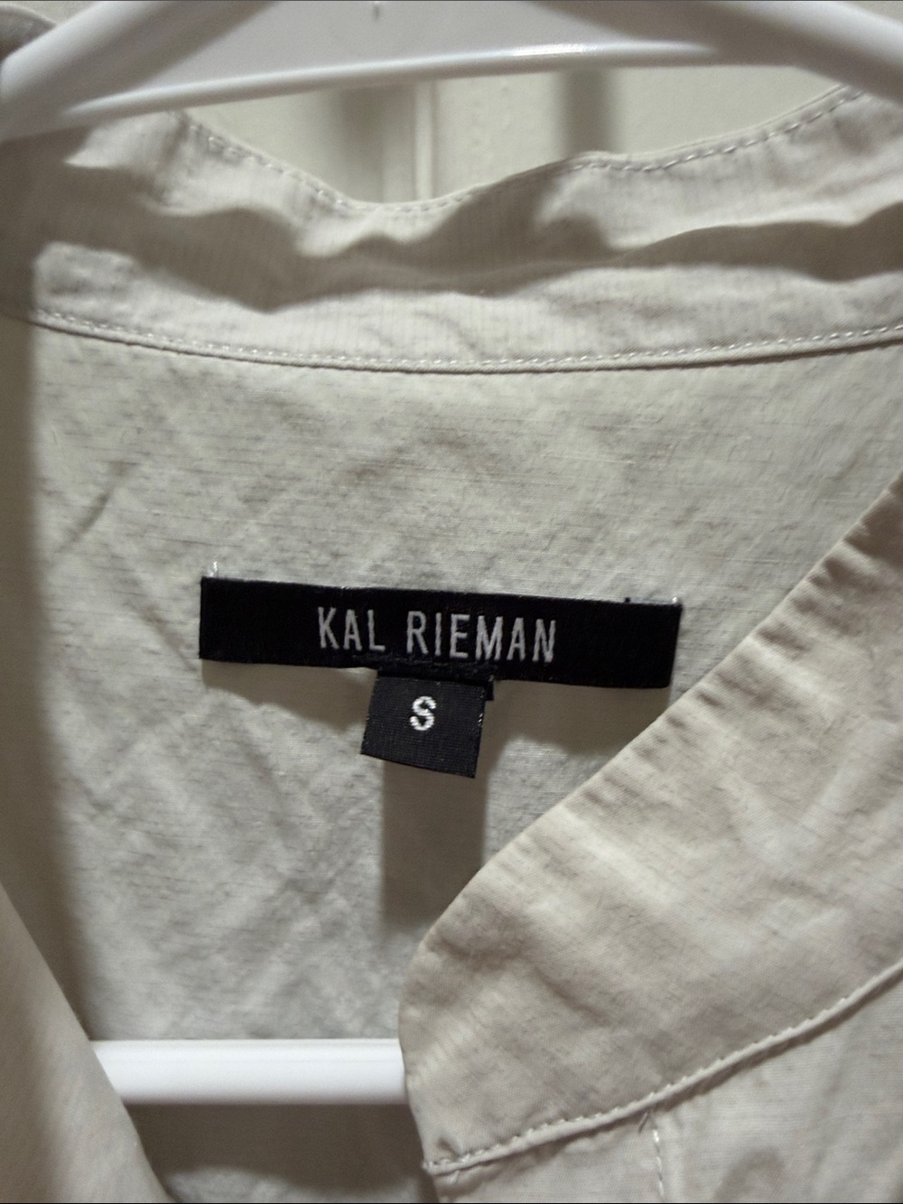 Kal Rieman Ivory Button-Front Relaxed Shirt - Picture 2 of 16